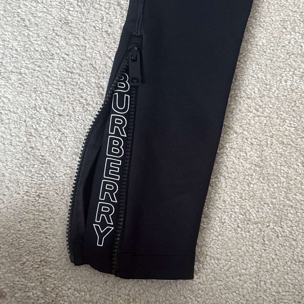 Burberry Black Leggings with Logo Detail